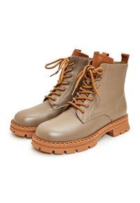 Cesare Gaspari Bottines à plateau - beige/kaki - ZALANDO.FR