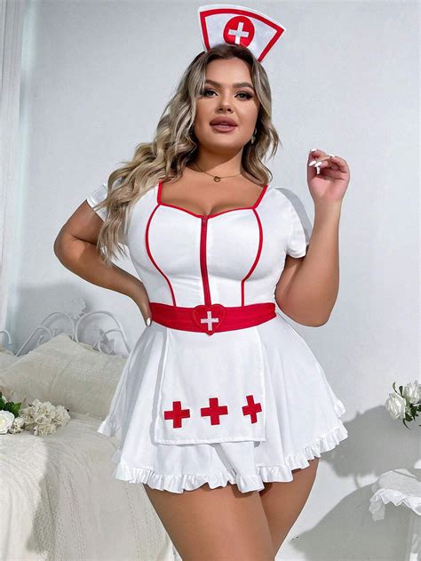 Plus 3pack Ruffle Hem Nurse Costume SetI discovered amazing products on