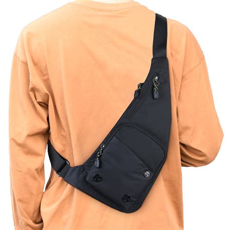 Peicees Small Sling Bag For Men Waterproof Crossbody Bag Man Purse Slim