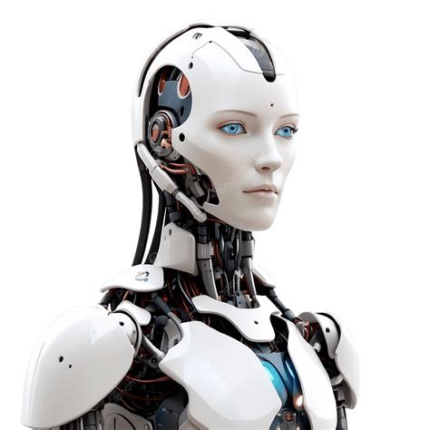 Front View Of 3d Artificial Intelligence Human Robot, Handmade, Future