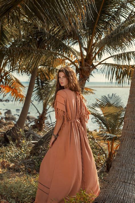 NEW! Pale Orange Boho Dress • Boho Goddess Dress • Maxi Bridesmaid