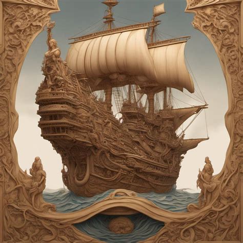 Carved Wooden ship by jadedwolves on DeviantArt