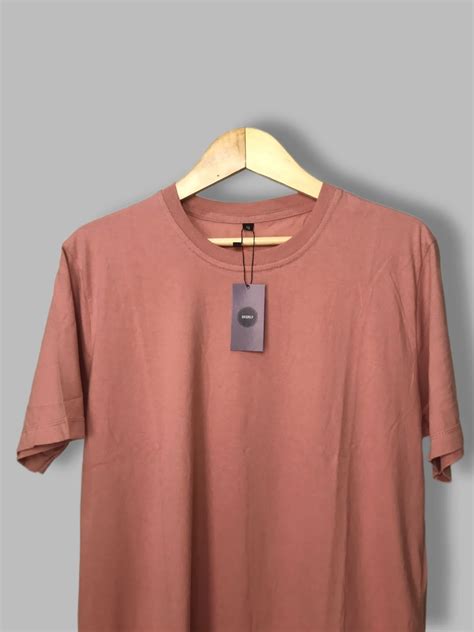 kaos polos pink dusty basic tshirt pria wanita kaos premium cotton