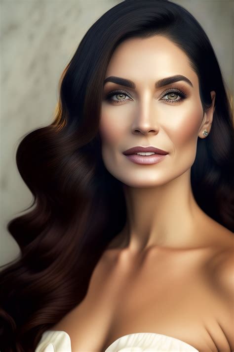 Lexica - Beautiful woman. Brown eyes. White pale skin. straight dark