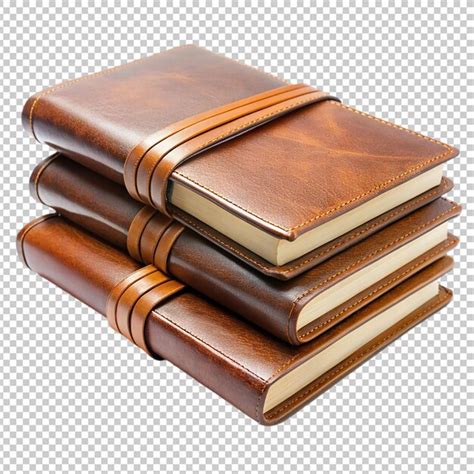 Premium PSD | Leather book cover on transparent background