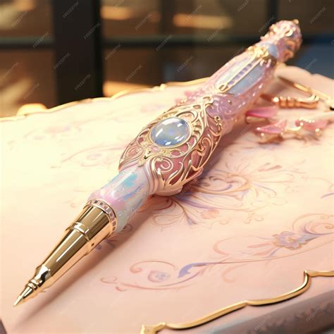 Premium AI Image | Magical pen to write prophecies Pastel colors