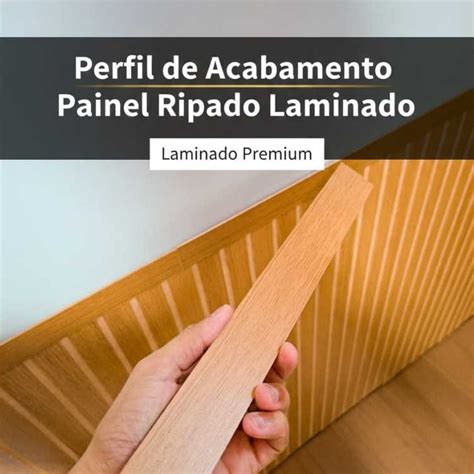 Perfil De Madeira Para Acabamento - Perfil de Acabamento Painel Ripado Laminado de Madeira MDF 90cm x 2cm ...