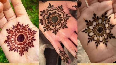 simple  beautiful circle mehandi design simple circle mehndi design
