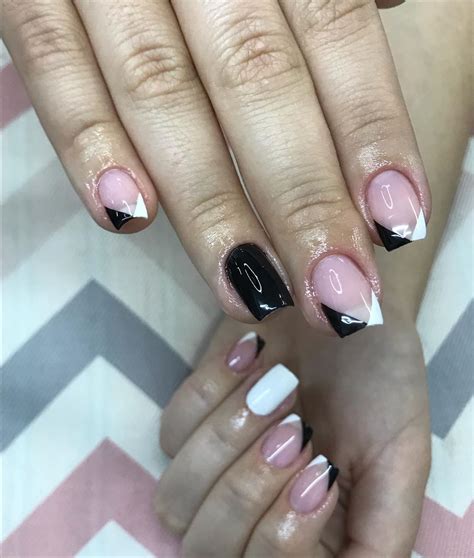 Unhas Preto E Branco Faceis De Fazer - Desenhos De Unhas Faceis Em Preto E Branco Passo A Passo