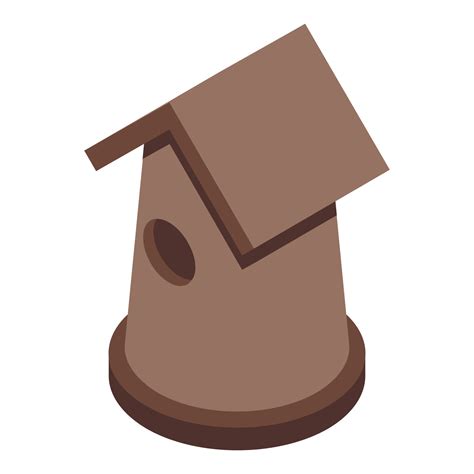 Homemade bird house icon, isometric style 15308527 Vector Art at Vecteezy