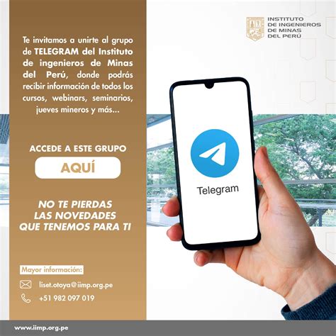☝️ Únete al grupo de TELEGRAM del Instituto de ingenieros de Minas del Perú