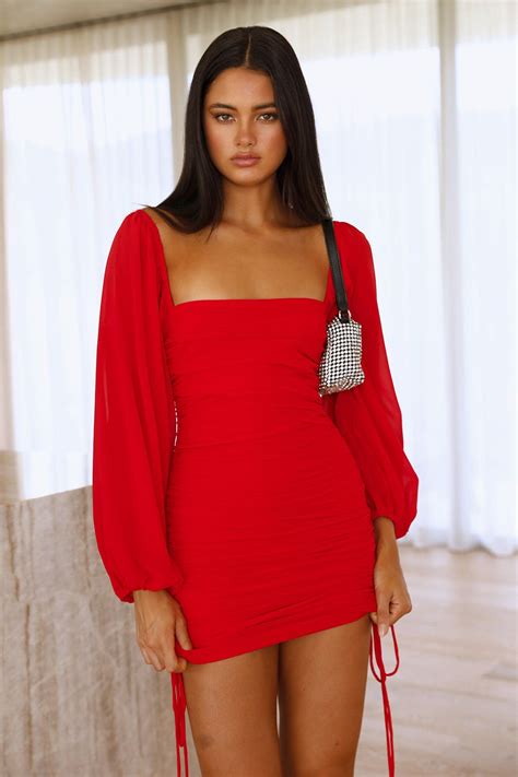 Tangy Bellini Dress Red | Hello Molly NZ