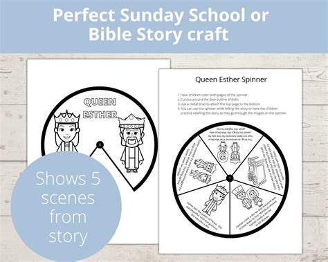 Esther Craft, Queen Esther, Bible Story Printable, Sunday School