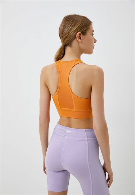 Топ спортивный Reebok RE BRA, цвет: оранжевый, RTLACR203801 — купить в ...
