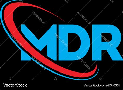 mdr logo letter design royalty  vector image