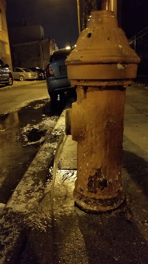 Hydrant leaking at Dover and stiles calculated to 7200 gallons a day