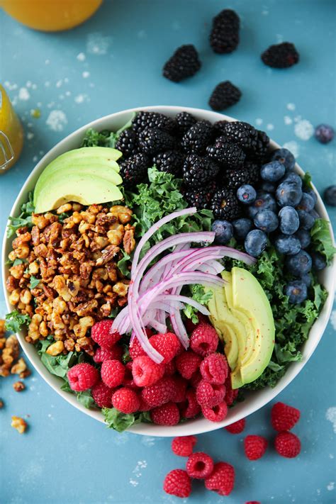 Triple Berry Kale Salad - PaleOMG