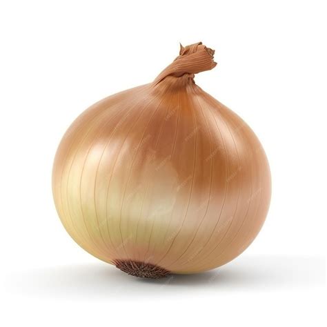 Premium Photo | A brown onion on a white background
