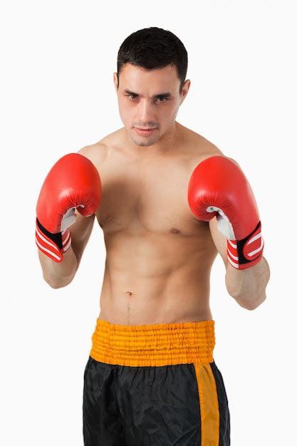 premium photo young boxer  fighting stance