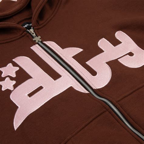 Logo Hoodie (Brown + Pink) – dividetheyouth