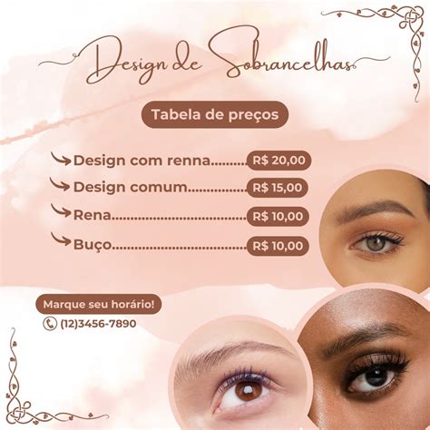 Modelos de Designer de Sombrancelhas customizáveis e grátis