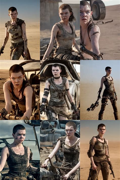 movie still of Anya Taylor-Joy as Furiosa in Mad Max | Stable Diffusion