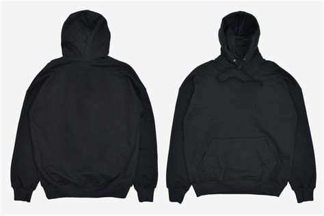 Realistic Blank Black Hoodie Mockup by geminigrafik on @creativemarket | Hoodie template, Black ...