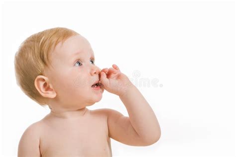 Picking nose! stock image. Image of little, development - 9796761