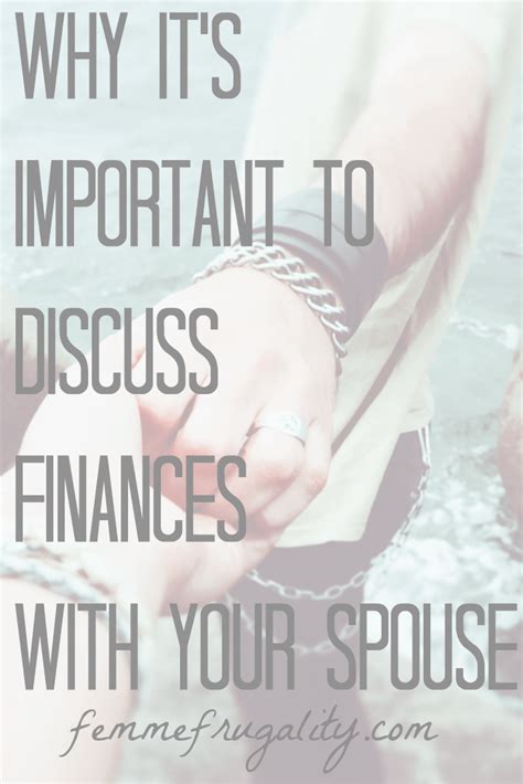 important  discuss finances   spouse femme frugality