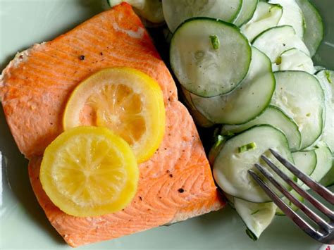 Poached Sockeye Salmon with Creamy Cucumber Salad | Wild Alaskan Company