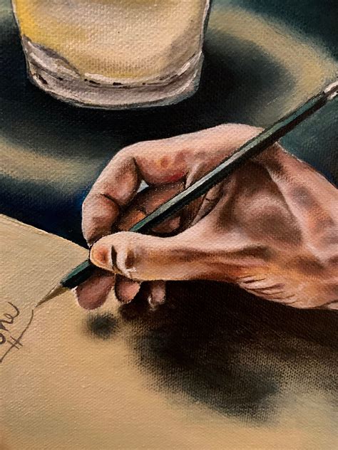 writer fine art print writer art print writing painting candle