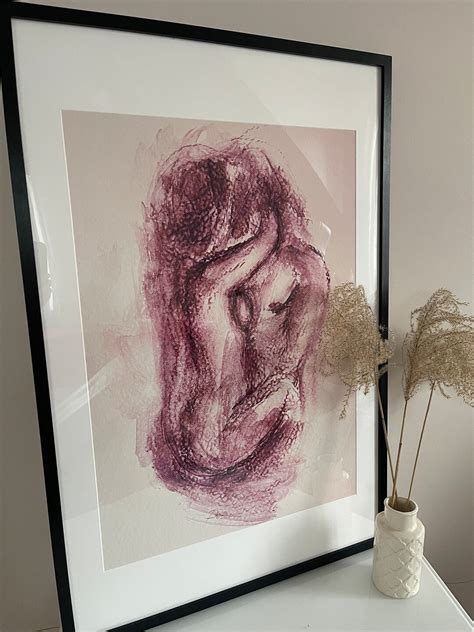 Art Couple Sketch Pastel Drawing of Female and Male Figure Sketch Nude