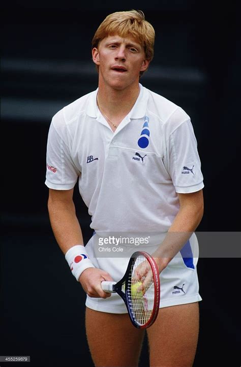 german professional tennis player boris becker   match