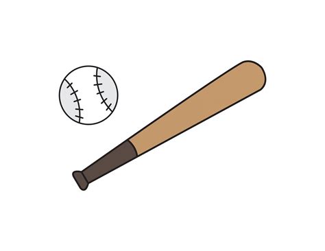 How To Draw Baseball & Bat (Sport) - Simple Step By Step for Young Kids