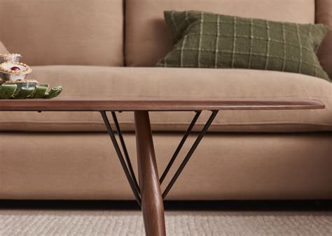 High Wire Oval Coffee Table in Warm Ash | Ash Coffee Table | Loaf