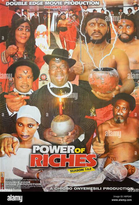 Nigerian Nollywood Film or Movie Poster. Power of Riches Stock Photo ...