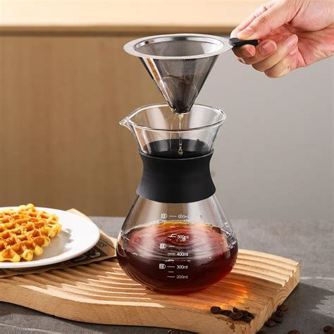 amazoncom pour  coffee maker set ml portable drip coffee pot