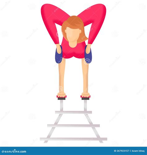 Extremely Flexible Performer or Bendy Girl Vector Icon Design, Circus