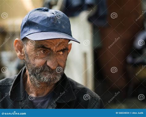 Old and dirty homeless man stock photo. Image of problem - 56824834