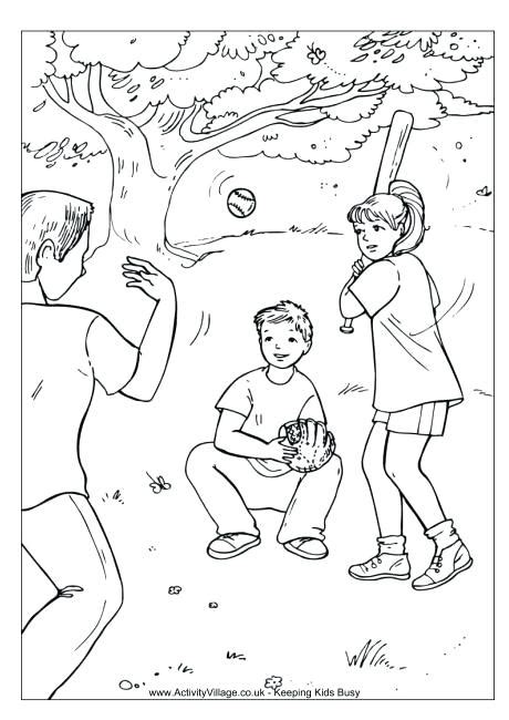 Kids Playing Outside Coloring Pages at GetColorings.com | Free ...