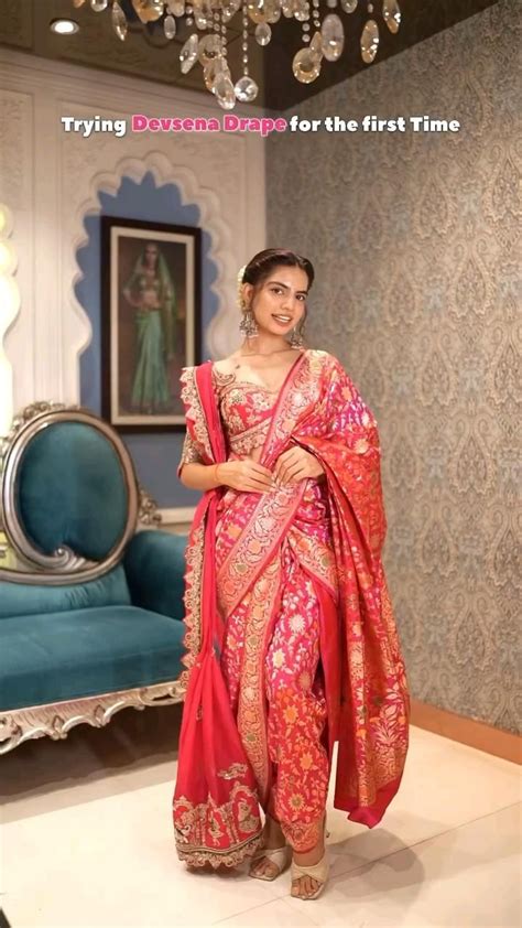 navratri banarasi silk pre draped saree  dupatta bandhani saree