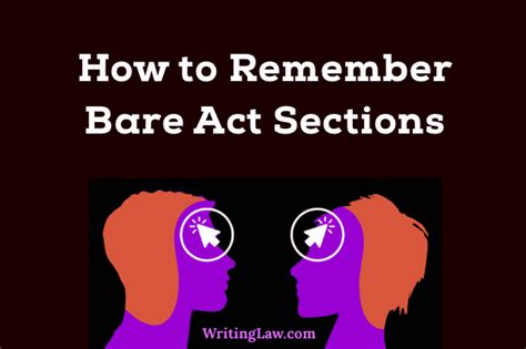 remember bare act sections