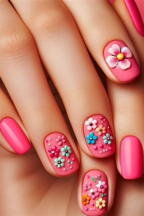 Unique Spring Flower Nail Designs 2024: Easy & Adorable Floral French