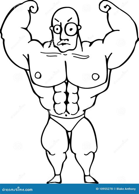 Muscle Man stock illustration. Illustration of determination - 10955278
