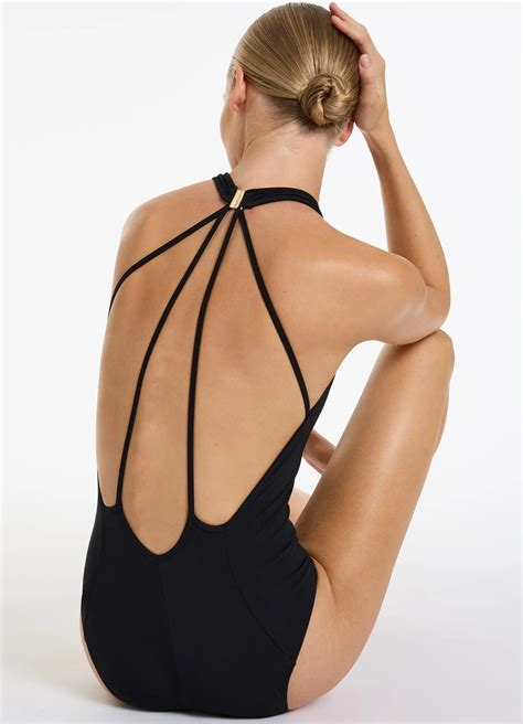 Jetset Plunge Strappy One Piece Black | Belle Mar Swim