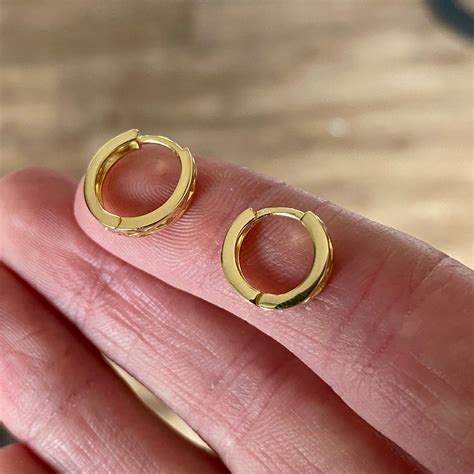 hoop simple gold earrings for men 11