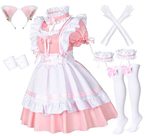 Wannsee Anime French Maid Apron Lolita Fancy Dress Cosplay Costume