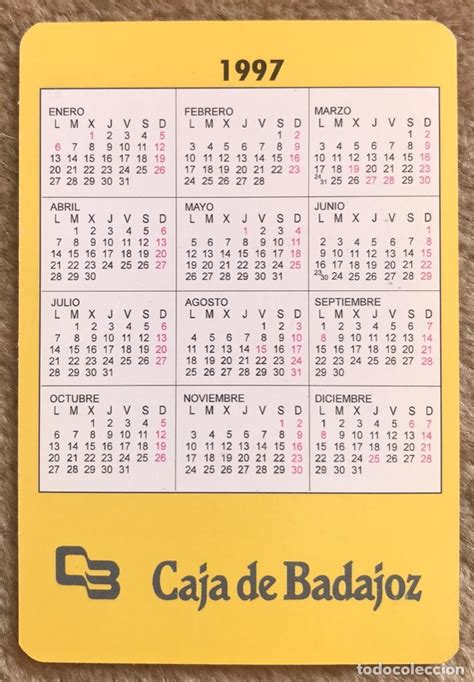 calendario año 1997 - caja de badajoz - castill - Comprar Calendarios ...