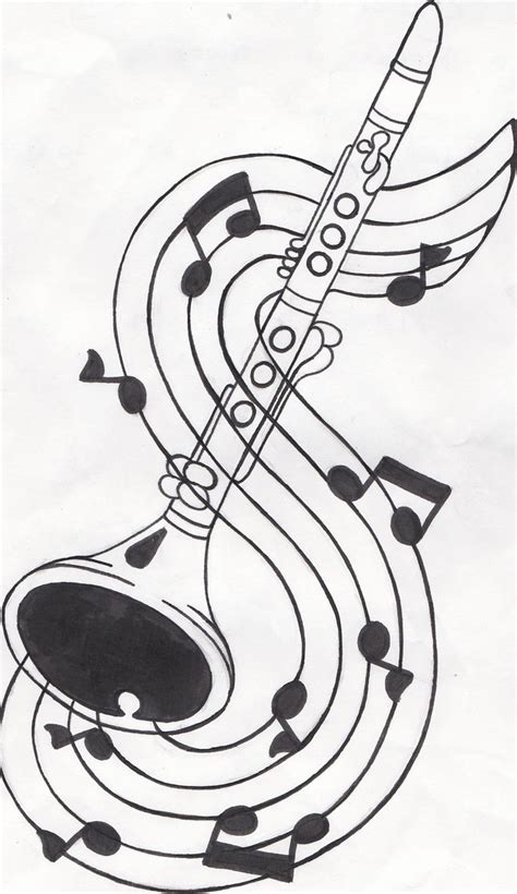 Clarinet Drawing at GetDrawings | Free download