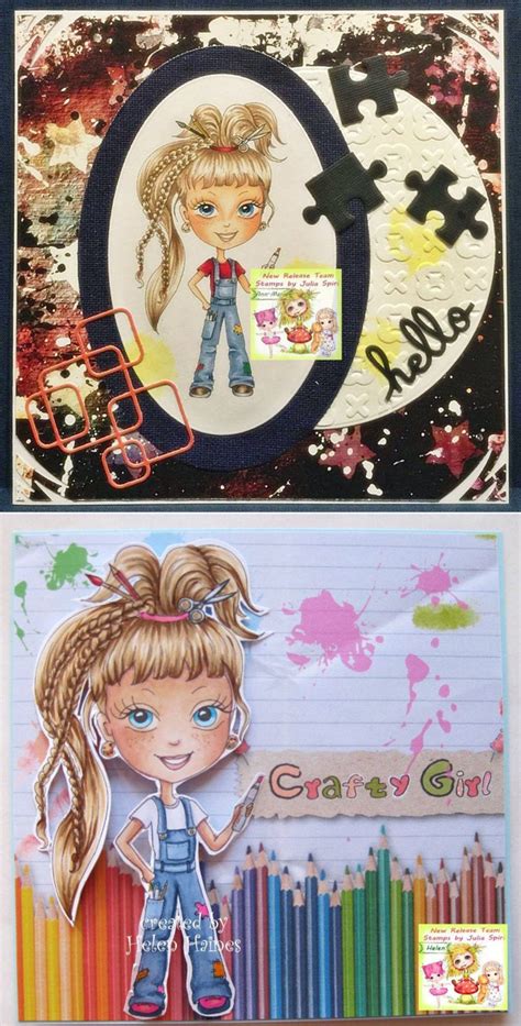 Digital stamps Girl stamps Digi Craft Big Eyes Cute | Etsy